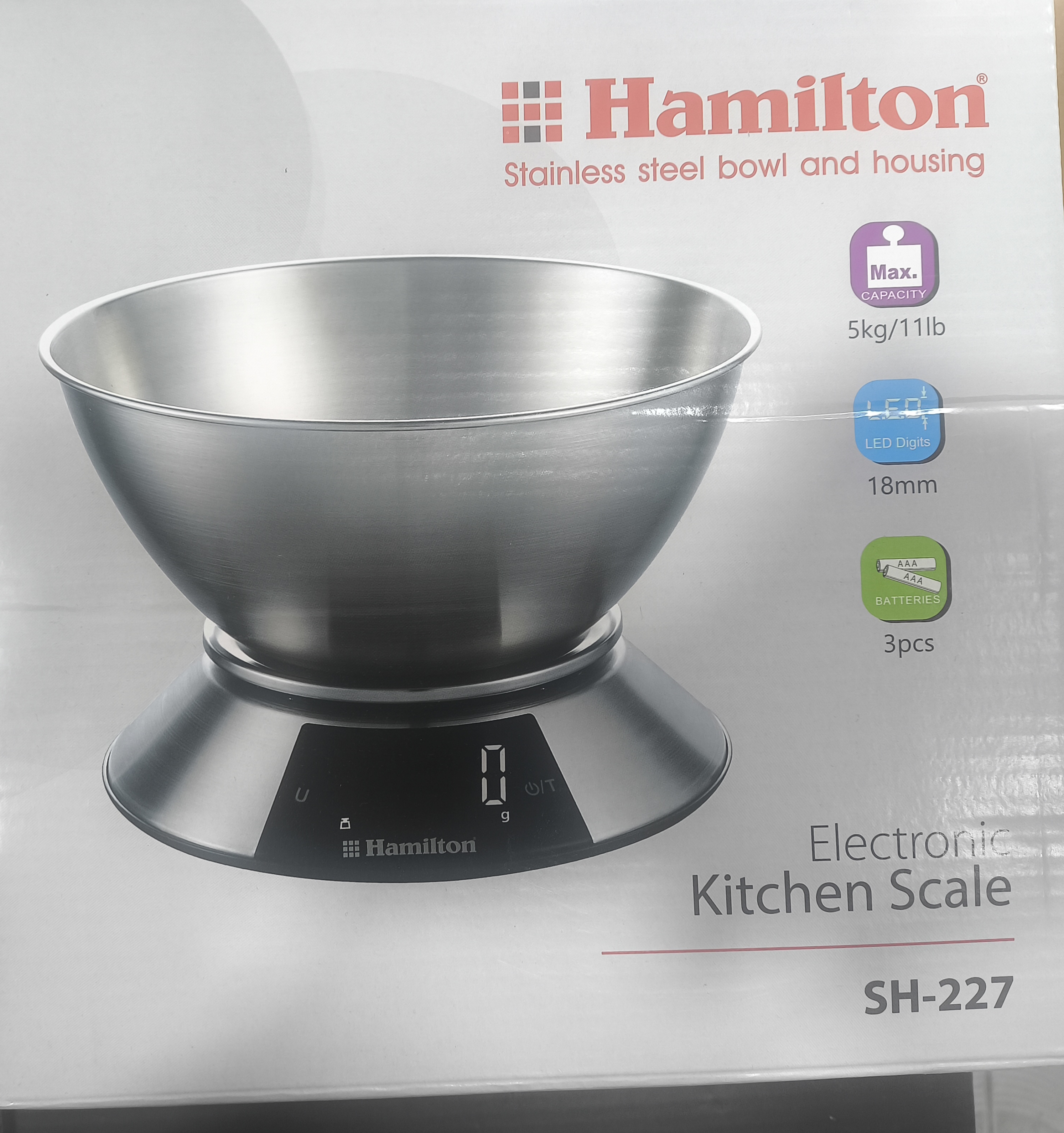 ترازو آشپزخانه همیلتون مدل SH227