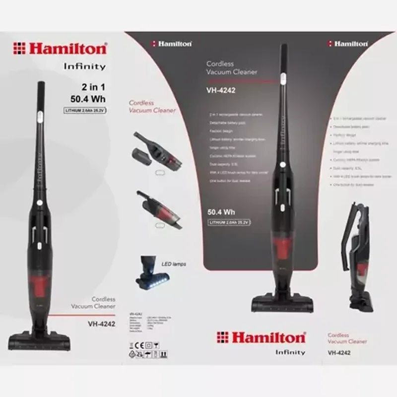 جارو شارژی همیلتون مدل VH4242( ضمانت اصالت کالا و ضمانت سالم رسیدن کالا به دست مشتری)
